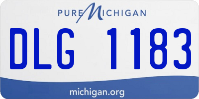 MI license plate DLG1183