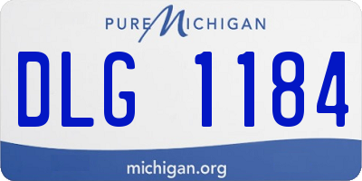 MI license plate DLG1184