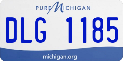 MI license plate DLG1185