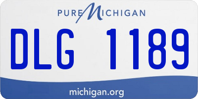 MI license plate DLG1189