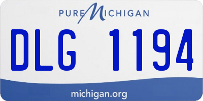 MI license plate DLG1194