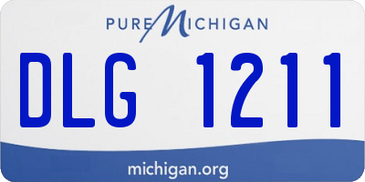 MI license plate DLG1211
