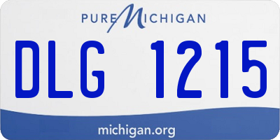 MI license plate DLG1215