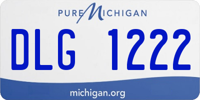 MI license plate DLG1222