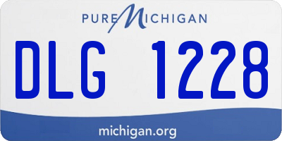 MI license plate DLG1228