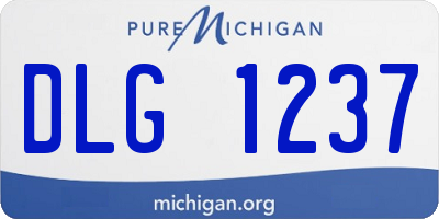 MI license plate DLG1237