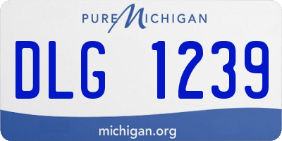 MI license plate DLG1239