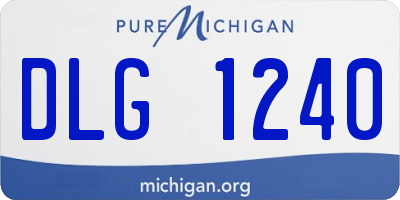 MI license plate DLG1240