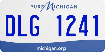 MI license plate DLG1241