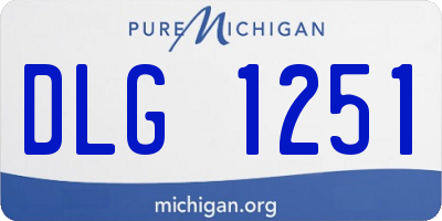 MI license plate DLG1251