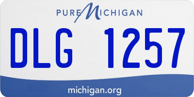 MI license plate DLG1257