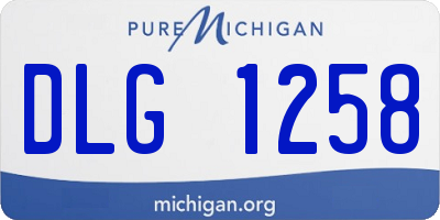 MI license plate DLG1258