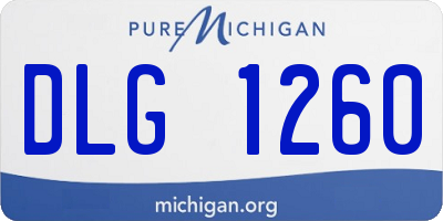 MI license plate DLG1260