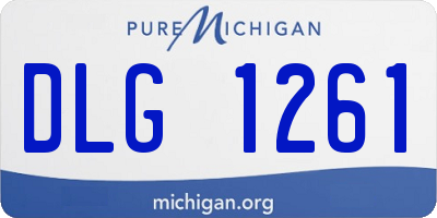 MI license plate DLG1261