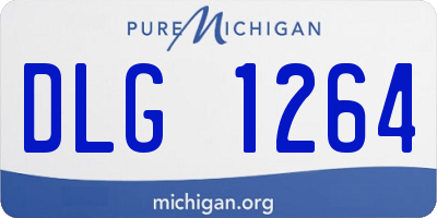 MI license plate DLG1264