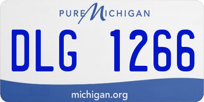 MI license plate DLG1266