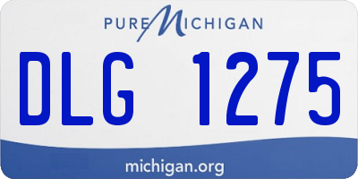 MI license plate DLG1275
