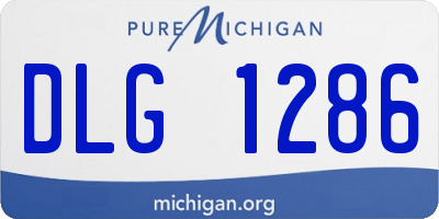 MI license plate DLG1286