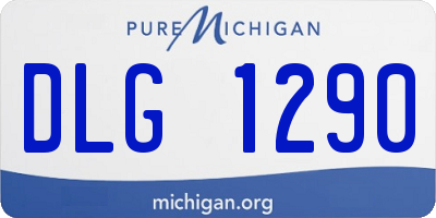 MI license plate DLG1290