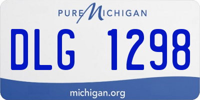 MI license plate DLG1298