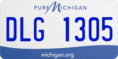 MI license plate DLG1305