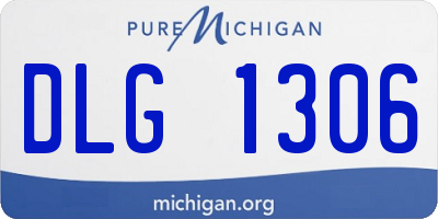 MI license plate DLG1306