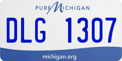 MI license plate DLG1307
