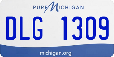 MI license plate DLG1309
