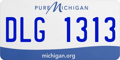 MI license plate DLG1313