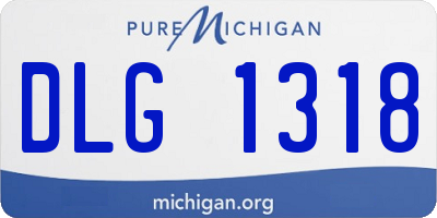 MI license plate DLG1318