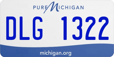 MI license plate DLG1322