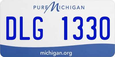 MI license plate DLG1330