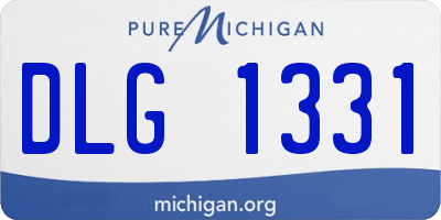 MI license plate DLG1331