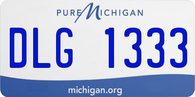 MI license plate DLG1333