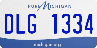 MI license plate DLG1334