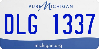 MI license plate DLG1337
