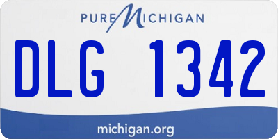 MI license plate DLG1342