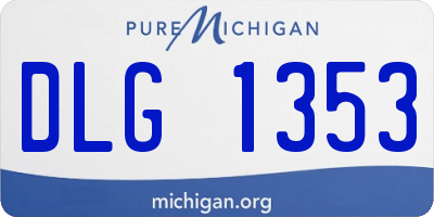 MI license plate DLG1353