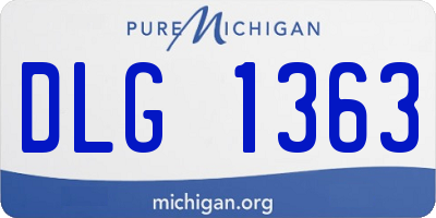 MI license plate DLG1363