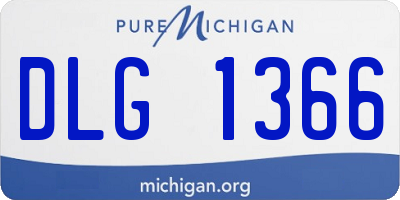 MI license plate DLG1366
