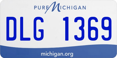 MI license plate DLG1369
