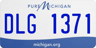 MI license plate DLG1371