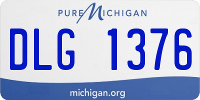 MI license plate DLG1376
