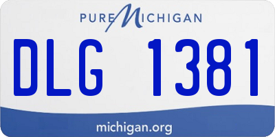 MI license plate DLG1381