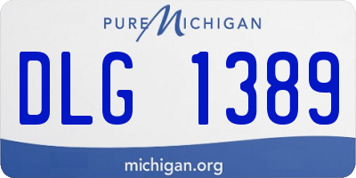 MI license plate DLG1389