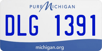 MI license plate DLG1391