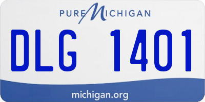 MI license plate DLG1401