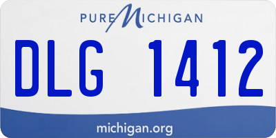 MI license plate DLG1412