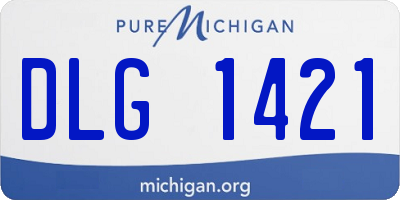 MI license plate DLG1421
