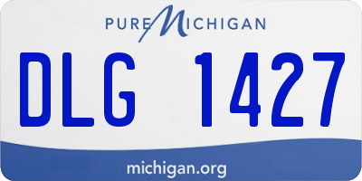 MI license plate DLG1427